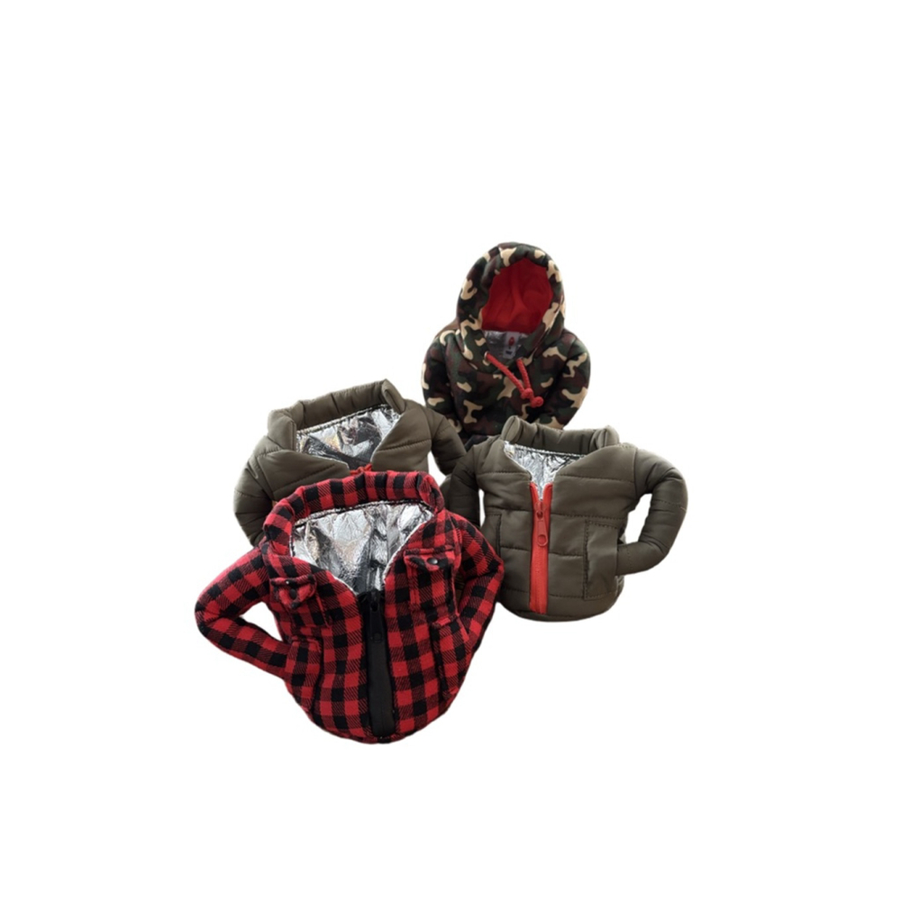 Four Unisex Puffin Bar Accessories One Size Green Red Camo Plaid Puffer